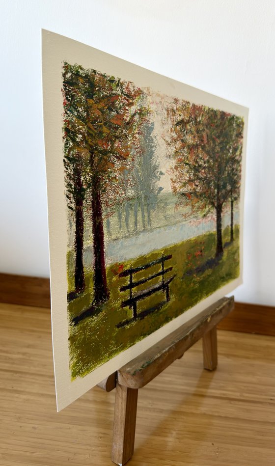 Park Bench in Autumn