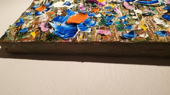 "Violets & Blues" - Flowers in Love