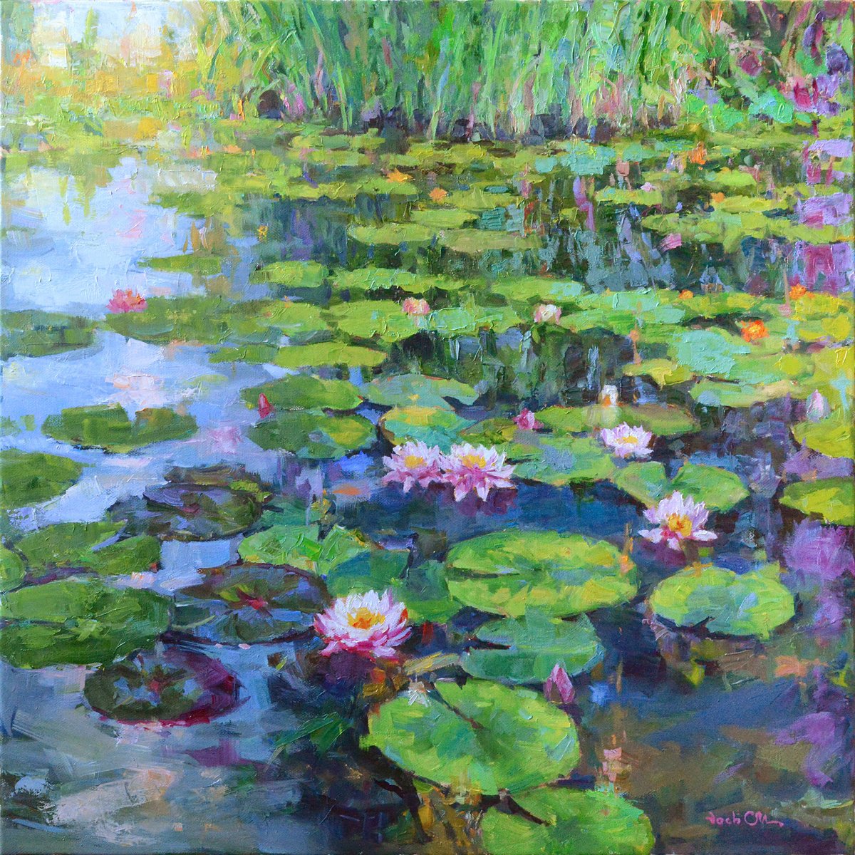 Water Lilies #2 By Vachagan Manukyan, 24 X 24, Artwork For Sale On Artfinder