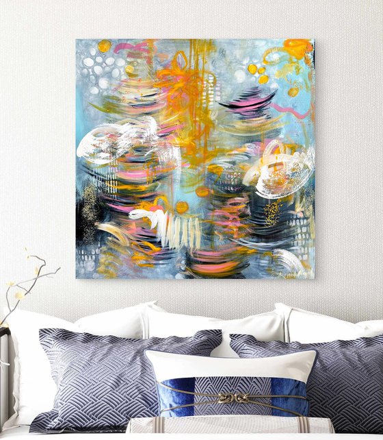 Where Pink Warms the Blue