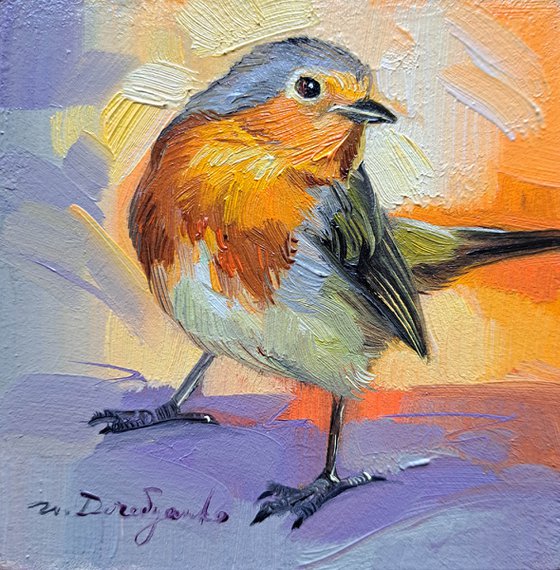 Robin bird painting
