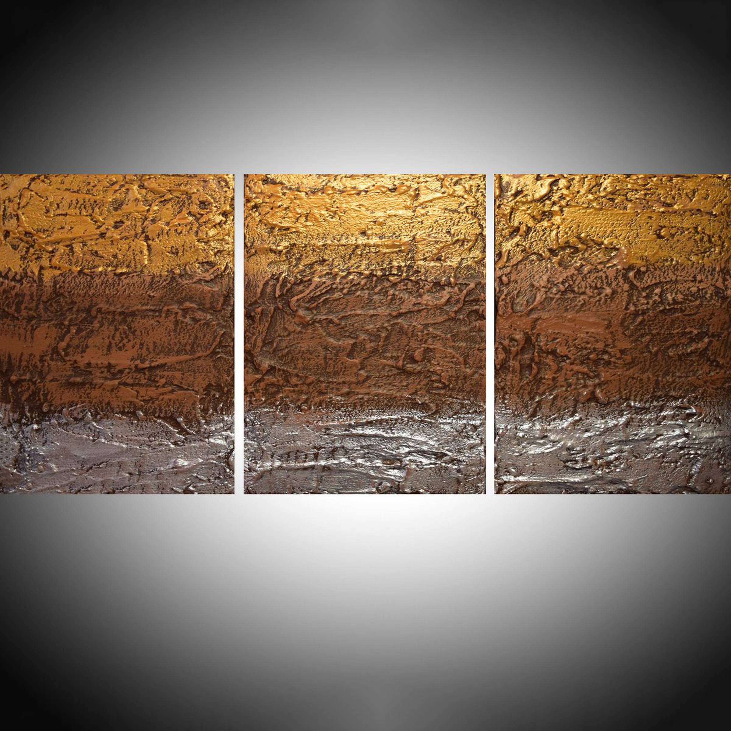 Metallic Mystery Triptych 3 Panel Wall Art Col Artfinder