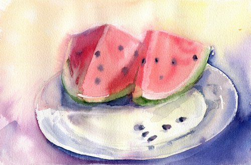 Pieces of watermelon by SVITLANA LAGUTINA