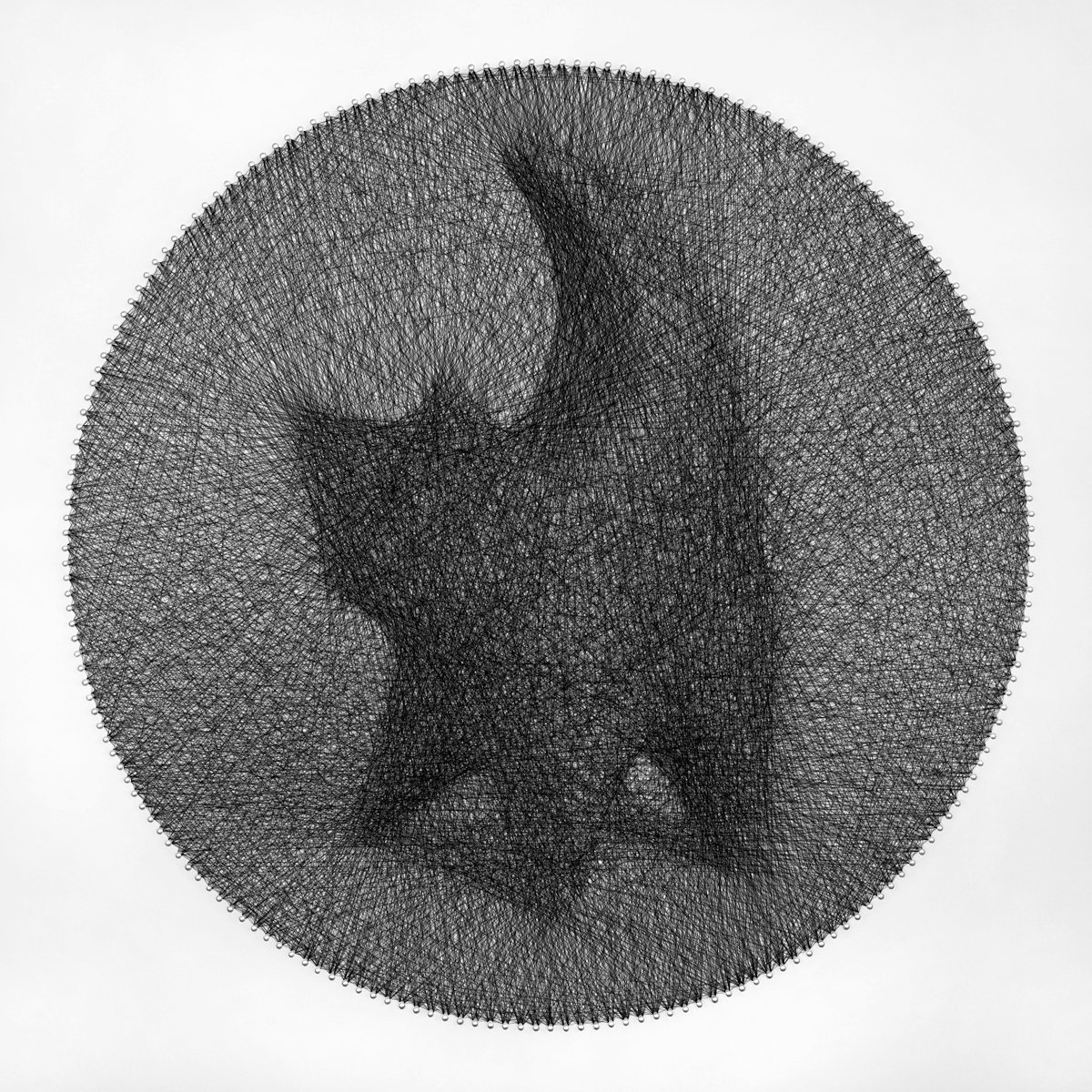 Expressive Abstract Sculpture By Andrey Saharov, 22 X 22, La Gata Negra, Original Artwork