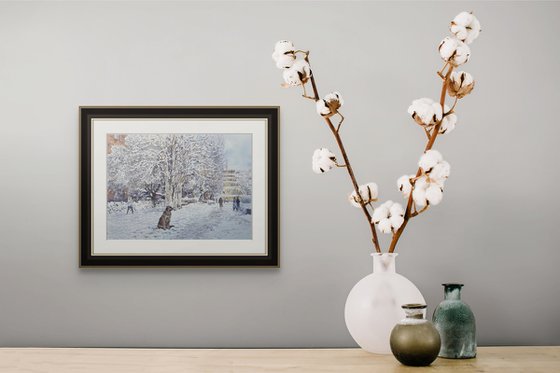 Snowy Day in Yerevan