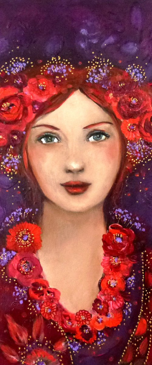 Elina the bohemian 38 x 46 cm. by Loetitia Pillault