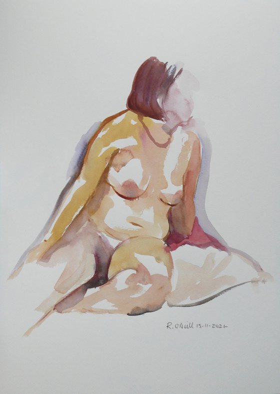 Seated female nude