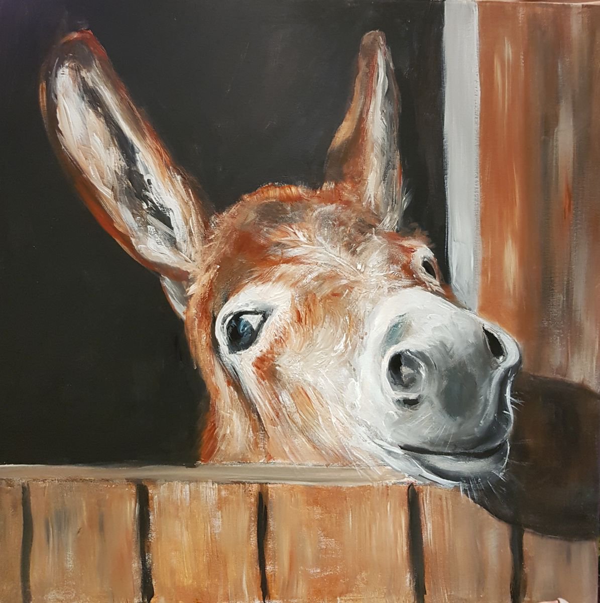 Donkey Acrylic painting by Els Driesen Artfinder