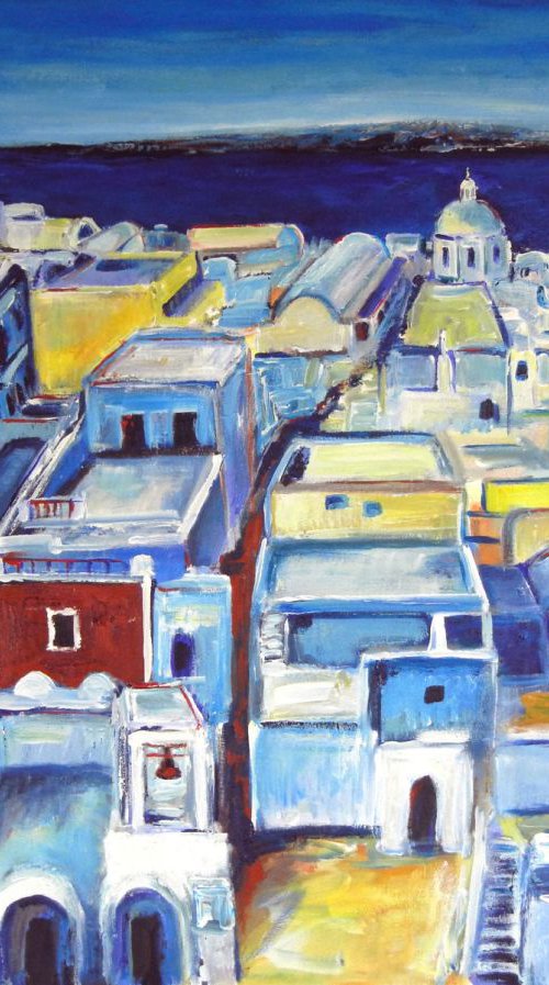 Fira Santorini V - Greece 48x36 by BenWill