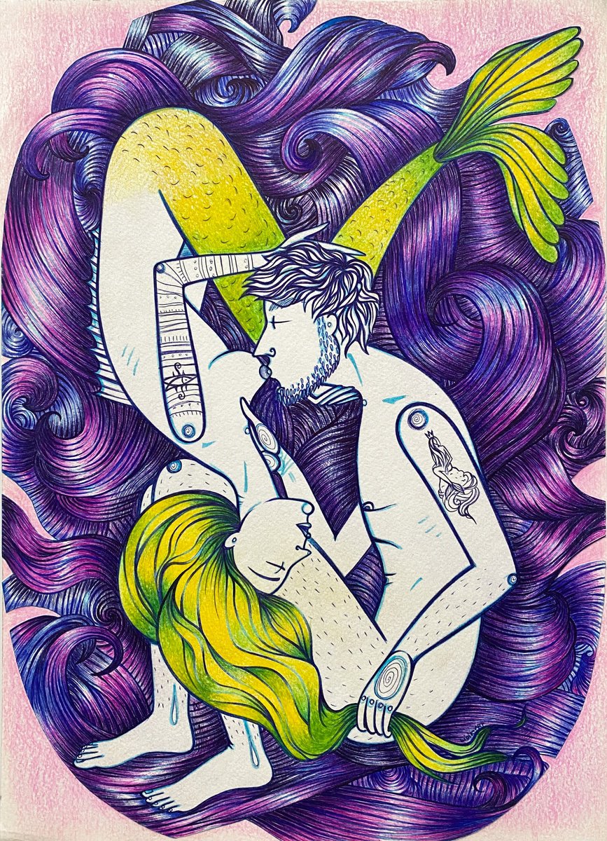 Illustrative Portrait Drawing By Lidia Matviyenko /Lidikart/, 12 X 17", Everything Is Possible, Original Artwork