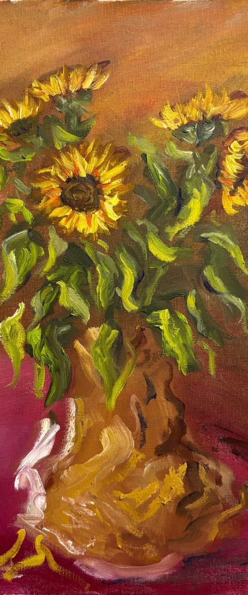 Sunflowers still life by Dmitry Fedorov