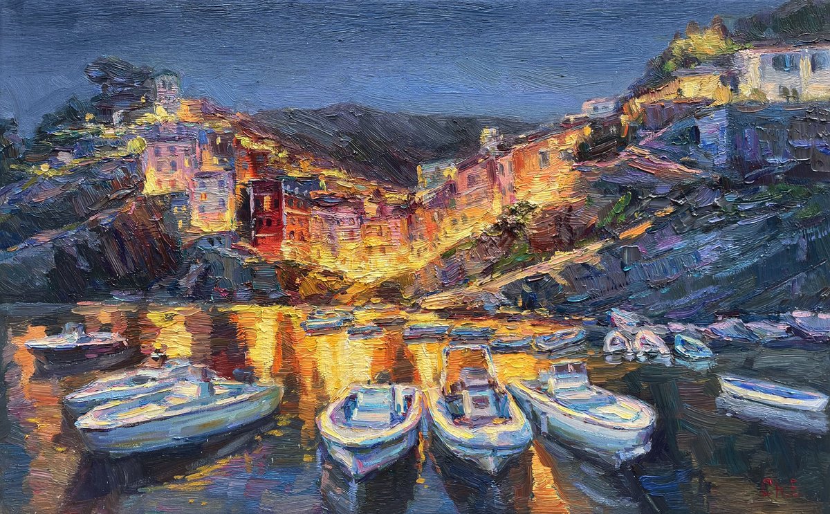 Night City By Evgeny Chernyakovsky, 31 X 20, Artwork For Sale On Artfinder