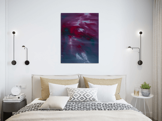 "Nocturnal II", emotional skyscape, 60x80 cm