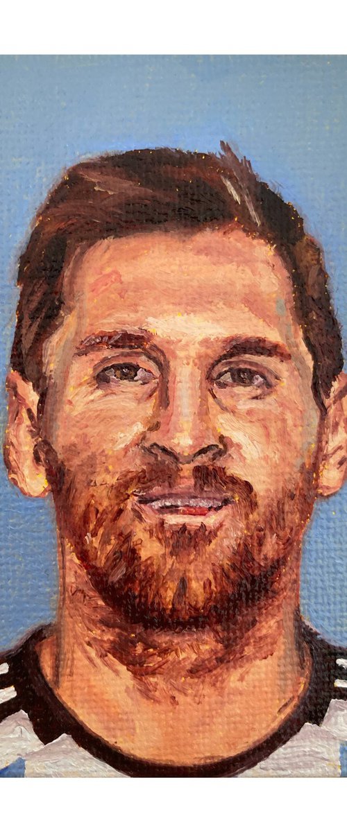 no. 155 - Portrait of Lionel Messi by J R Root