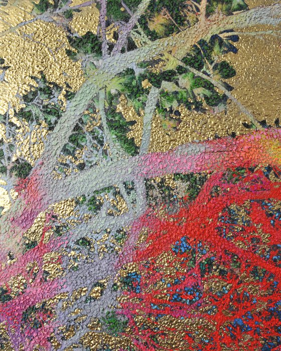 Coral & Gold Magnolia