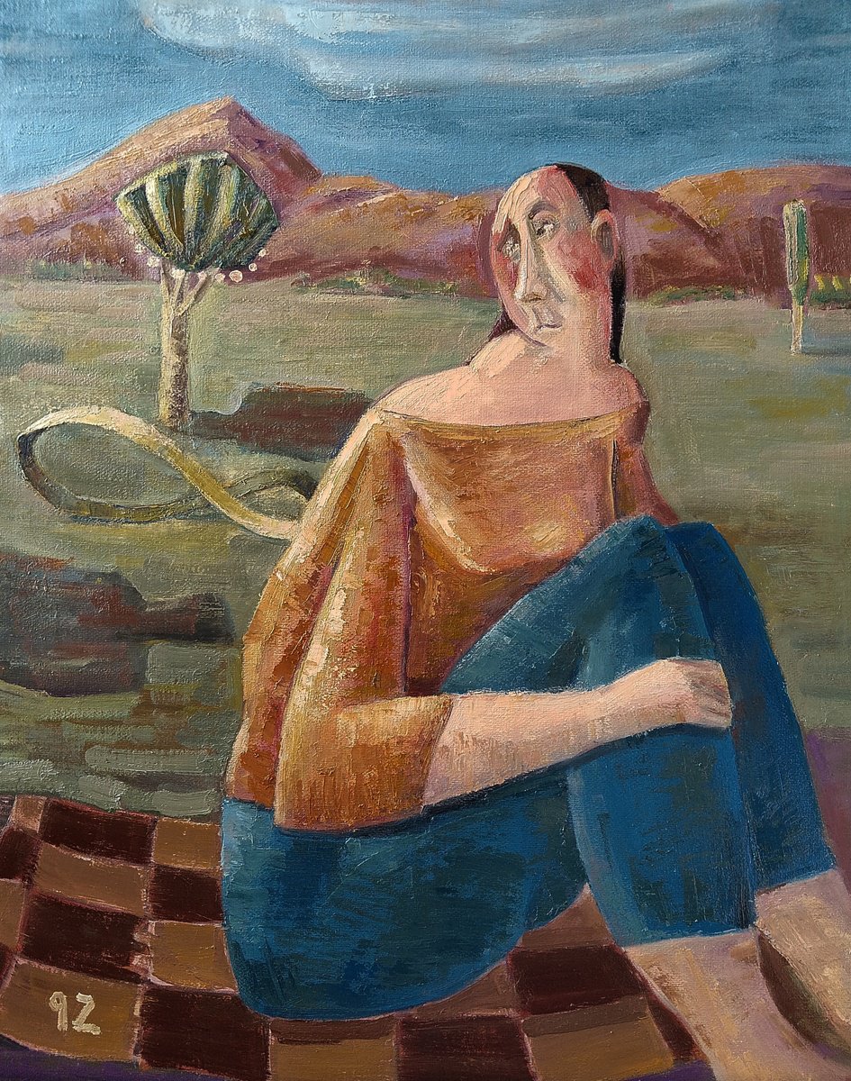Expressive Oil Painting , With The Past By Gegham Hunanyan, 16 X 20, Artwork For Sale On Artfinder