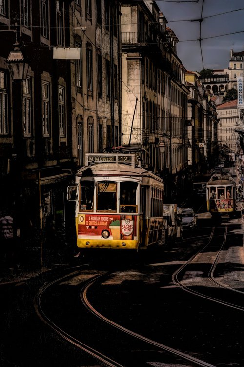 Lisbon Trams by Martin  Fry