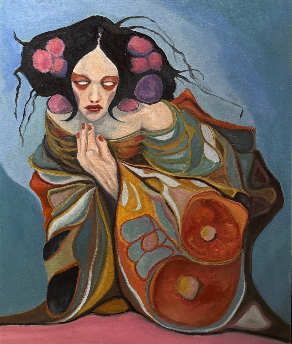 Impressionistic Portrait Oil Painting By Lola Jovan, 20 X 24", Renunciation, Original Artwork