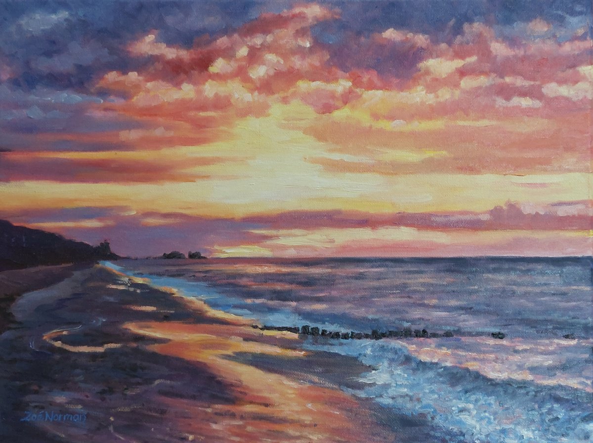 Sunset Over The Sea by Zoe Elizabeth Norman