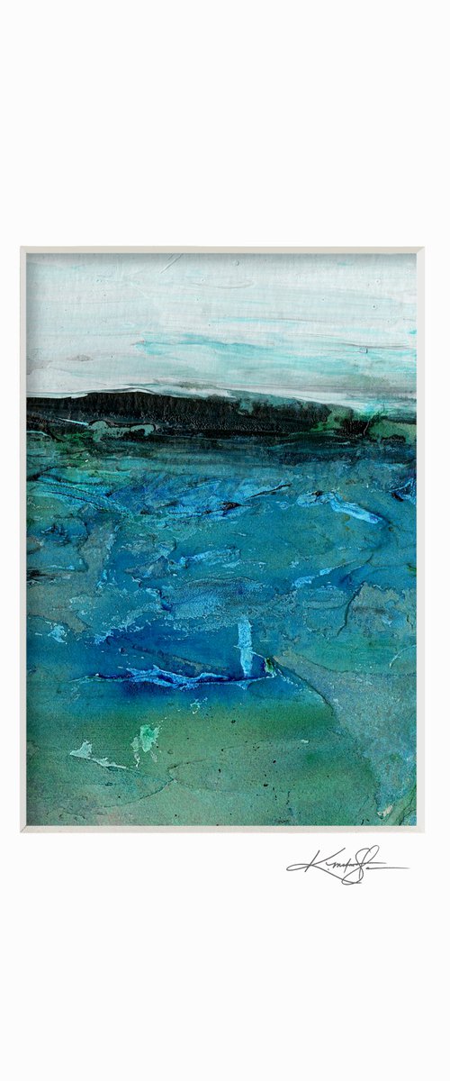Mystical Land 456 - Small Textural Landscape painting by Kathy Morton Stanion by Kathy Morton Stanion