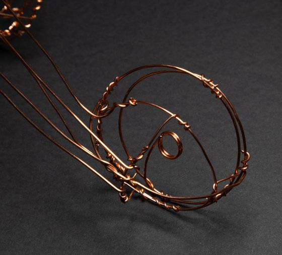 Retro Telephone Wire Sculpture