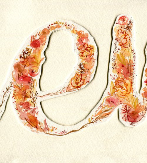 Watercolour typographic new by Hannah Clark