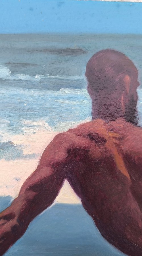 On the ocean shore by Viktoriia Pidvarchan