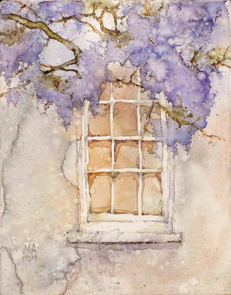 Window in lilac Flowers by Margarita Alexandrova