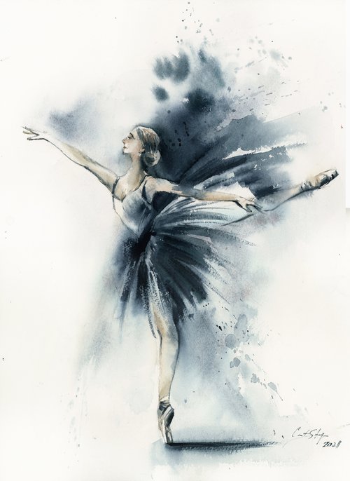 Ballerina in Arabesque by Sophie Rodionov