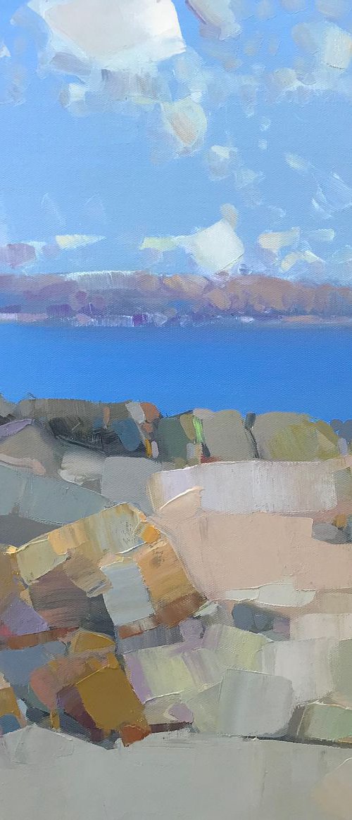 South Bay, Original oil painting, Handmade artwork, One of a kind by Vahe Yeremyan