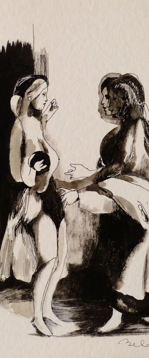 Palpation, 24x32 cm by Frederic Belaubre