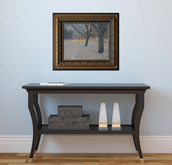 Winter Boulevard at night