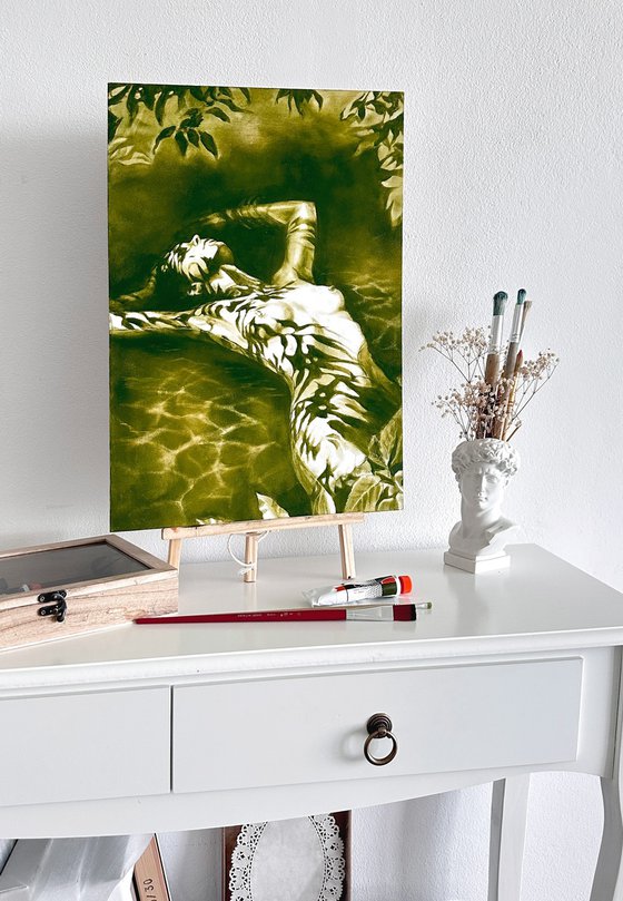Forest Nymph’s Midday Nap - Olive Shadow Nude