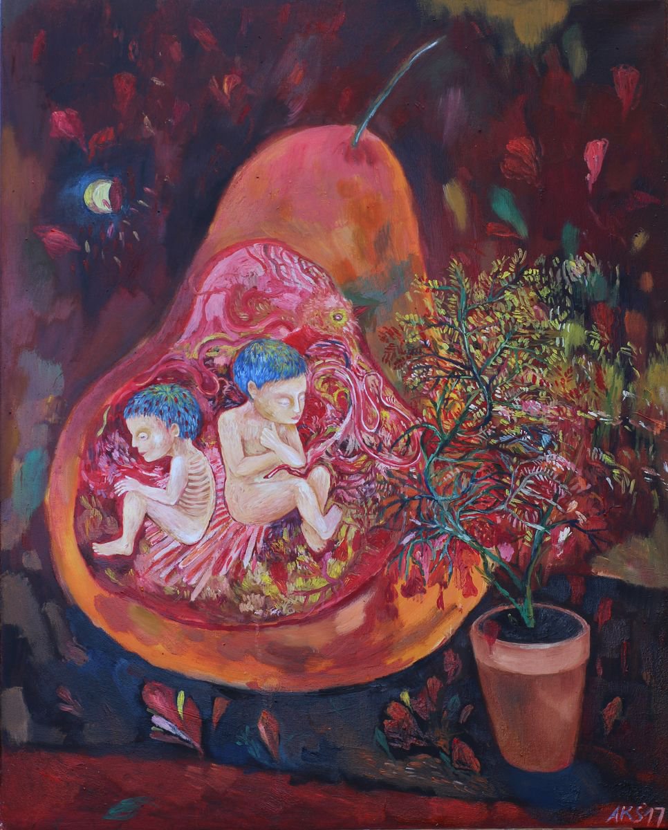 Still life with a pear by Aurelija Kairyte-Smolianskiene