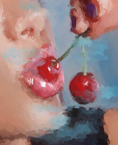 Cherry Lips by Marina Fedorova