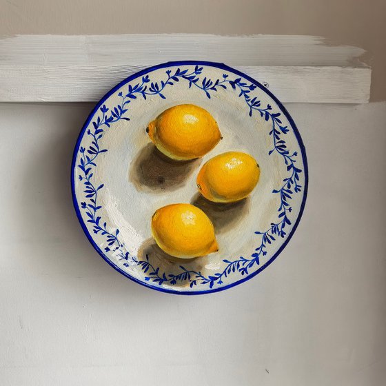 Lemons on plate