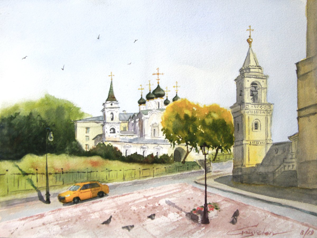 Moscow city in summer by Elena Gaivoronskaia