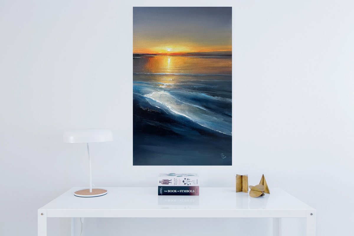 Abstract Landscape Acrylic Painting By Ivan Grozdanovski, 20 X 32, Closer To Your Dreams 5, Original Artwork