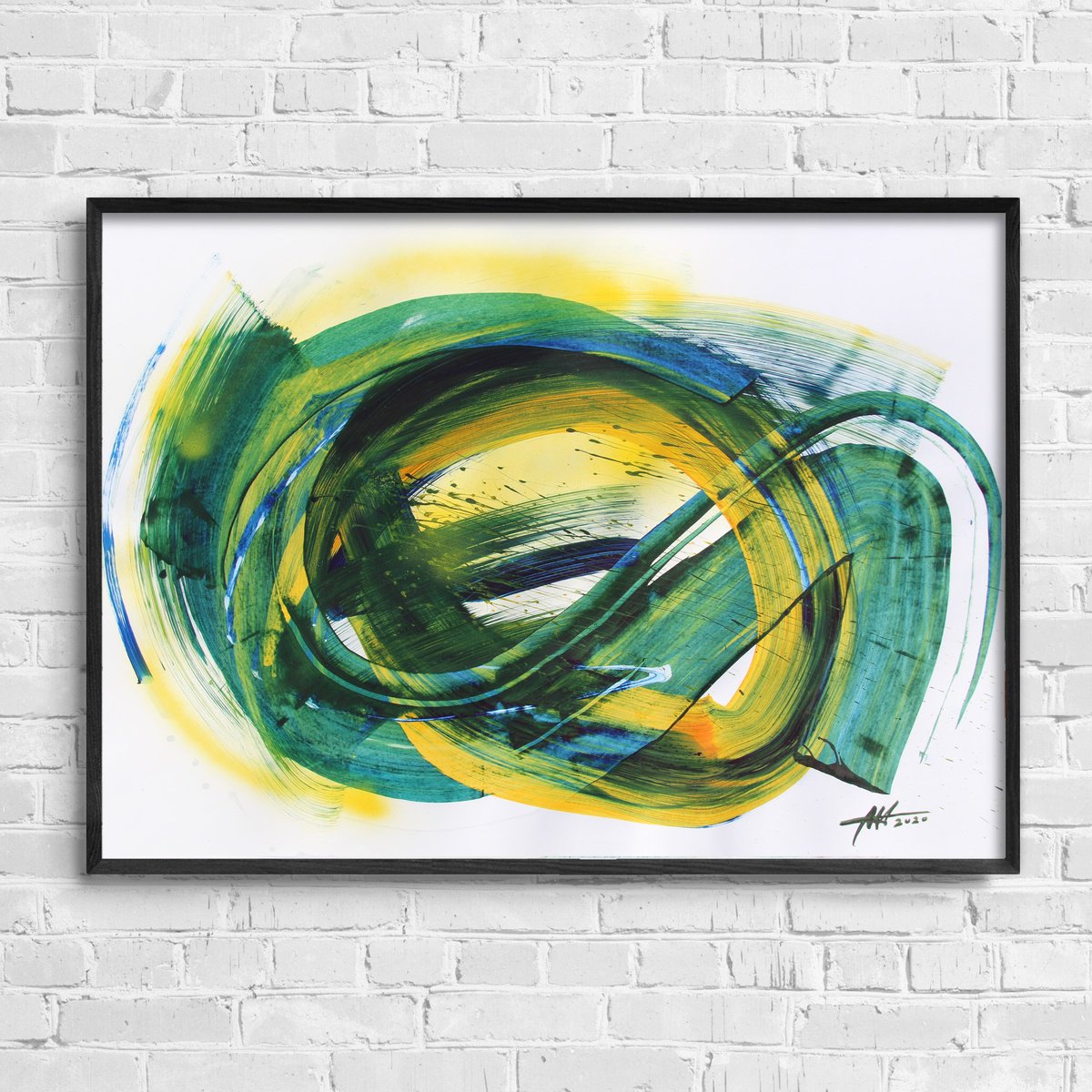 Organic Abstract Acrylic Painting By Anatoliy Menkiv, 33 X 24, #68 Metaphysics Series, Original Artwork