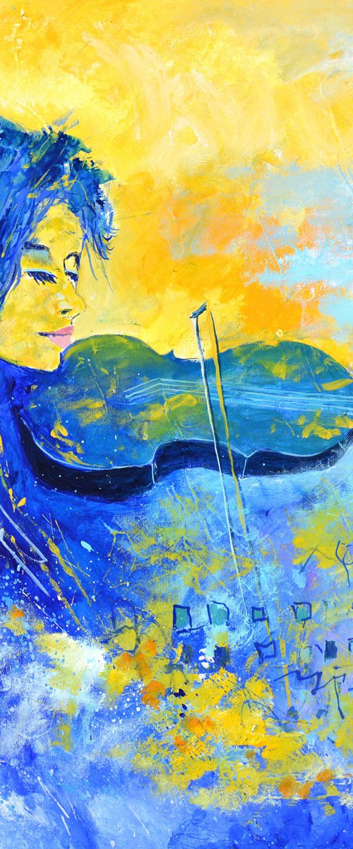 Playing the violin by Pol Henry Ledent