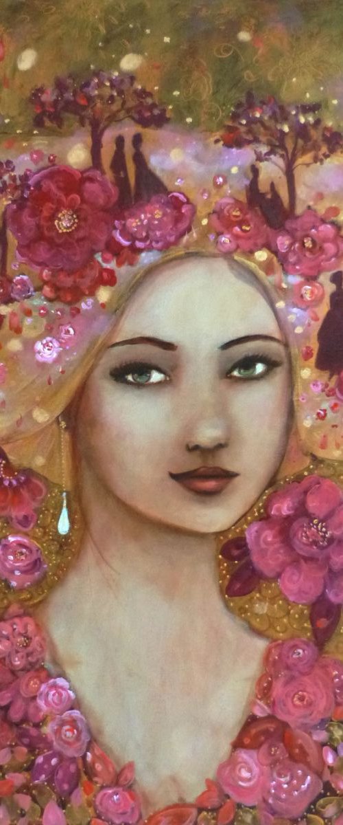The Delights garden, acrylic on canvas ,50x65cm by Loetitia Pillault