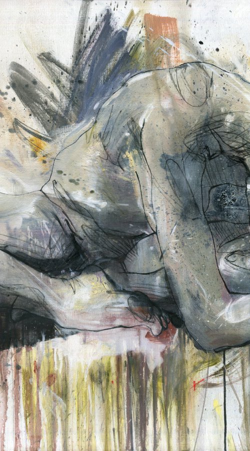 Crouching Nude by Grigorii Pavlychev