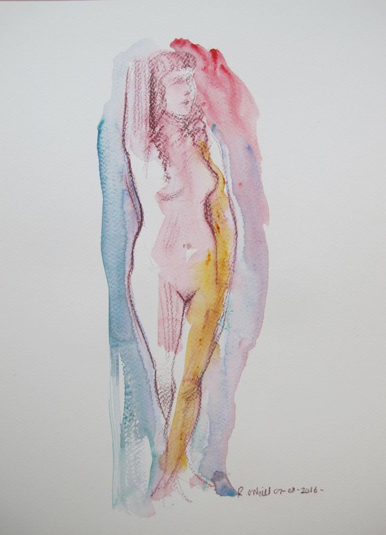 standing female nude