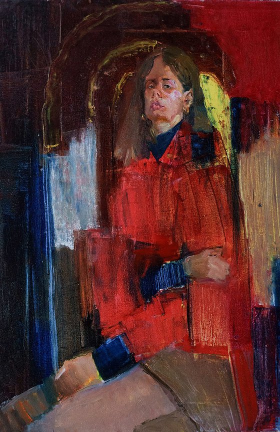 Girl in red
