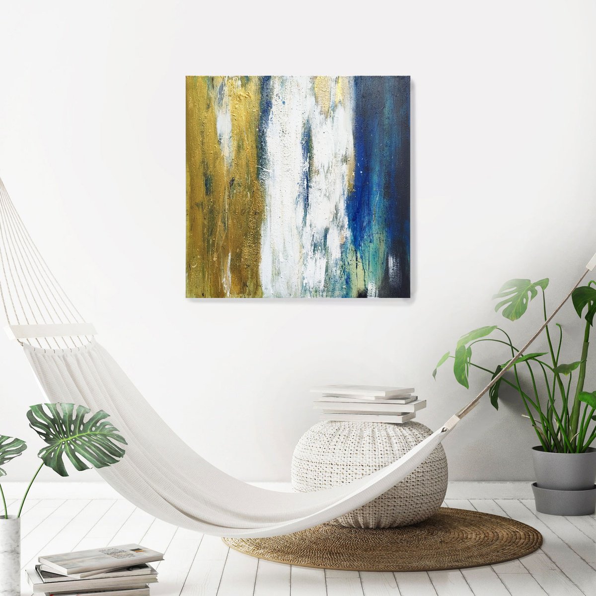 Abstract Acrylic Painting By Stefanie Rogge, 31 X 31", 