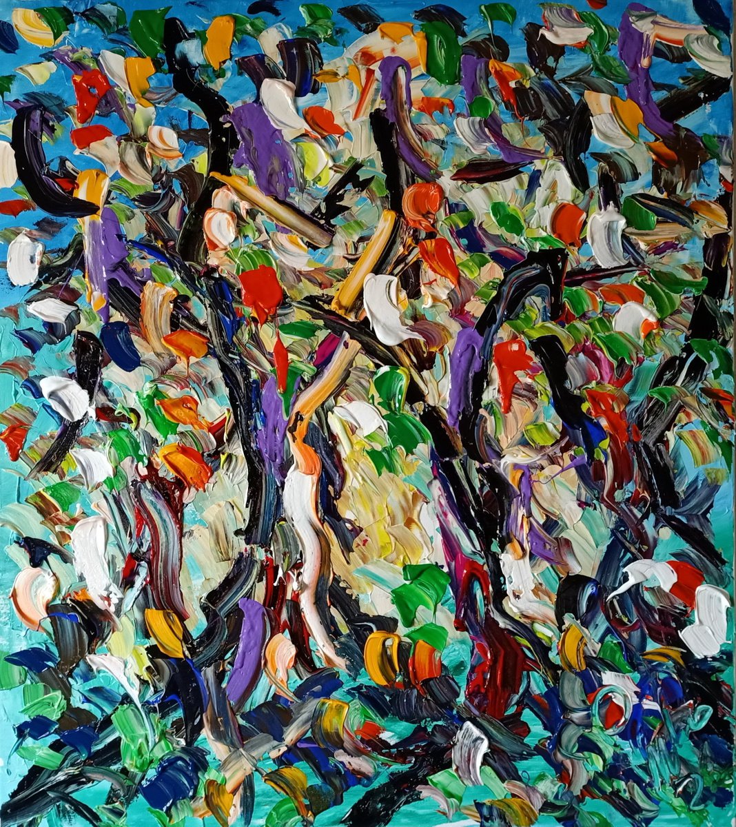 Impressionistic Cityscapes Acrylic Painting By Antonino Puliafico, 31 X 35, Catene, Original Artwork