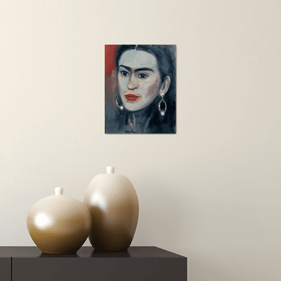 Frida with Pearl Earring