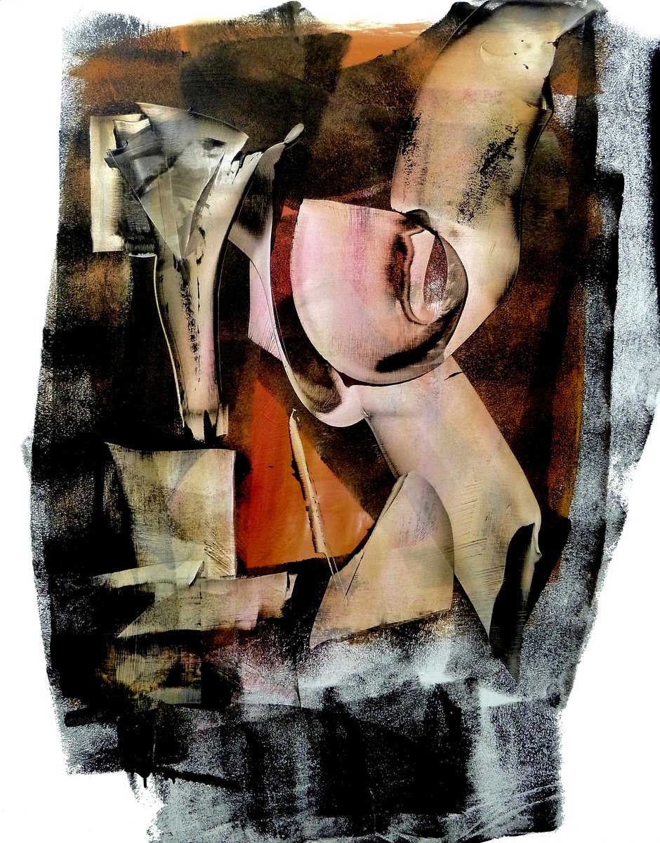 Expressive Abstract Acrylic Painting By Newel Hunter, 48 X 60", Carpe Diem, Original Artwork