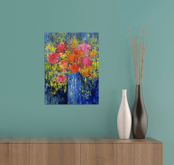 Bouquet on Blue IV