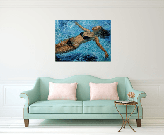 Girl swimming65(48x36 in)